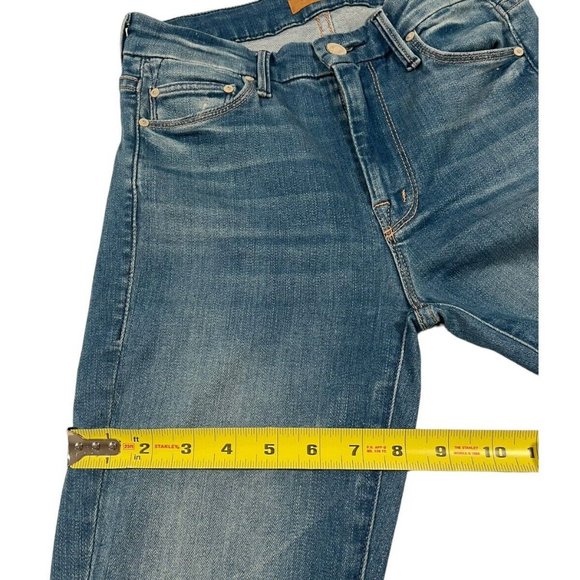 Mother The Looker Ankle Fray In Birds Of Paradise Medium Wash Size 24 Inseam 25" - Picture 10 of 16